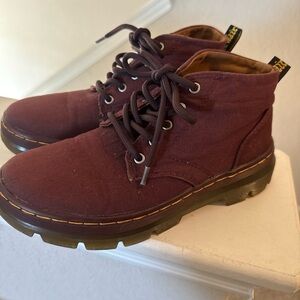 Dr. Martens Maroon Canvas Chukka Boots Size Woman’s 7 / Mens 6